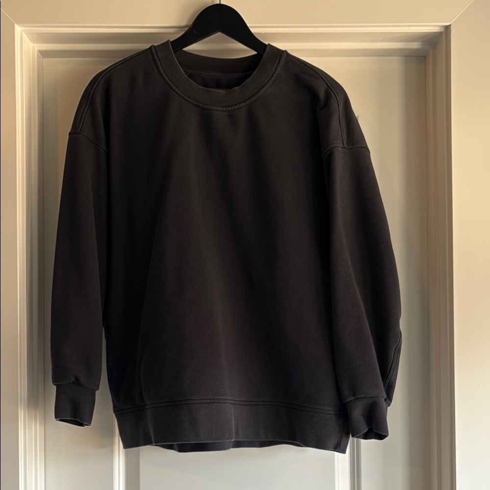 Lululemon Athletica Black Crewneck Sweater Members Only